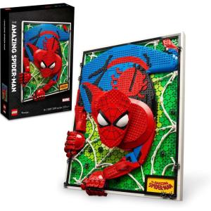 imageLEGO Art The Amazing SpiderMan 31209 Build ampamp Display Home Decor Wall Art Kit Nostalgic Super Hero Gift for Adults or Back to School Gift for Teen SpiderMan Fans