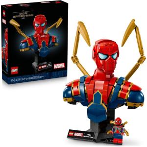 imageLEGO Marvel Iron SpiderMan Bust Collectible  Building Kit for Adults Ages 18  Includes Iron SpiderMan Minifigure  Collectible Model for Super Hero Fans  Gift for Men and Women  76326