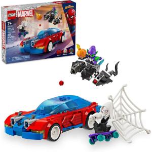 imageLEGO Marvel SpiderMan Race Car ampamp Venom Green Goblin Marvel Building Toy for Kids with GhostSpider Minifigure and Buildable Race Car Toy SpiderMan Gift for Boys and Girls Ages 7 and Up 76279