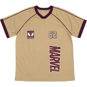 imageMarvel Mesh Soccer Jersey Athletic VNeck TShirt Adult Sizes XSmall  2XLBeige  Spiderman
