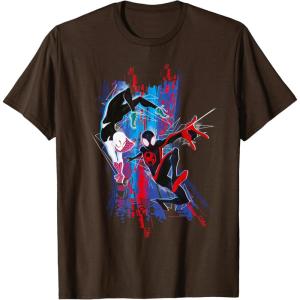 imageMarvel SpiderMan Across the SpiderVerse Miles and Gwen TShirtBrown