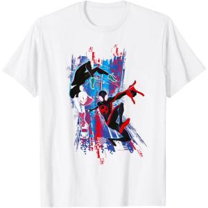 imageMarvel SpiderMan Across the SpiderVerse Miles and Gwen TShirtWhite
