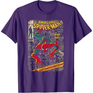 imageMarvel SpiderMan Comic Book Anniversary Short Sleeve TShirtPurple