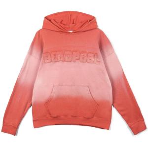 imageMarvel SpiderMan Deadpool Mens French Terry Drop Shoulder Pullover Hoodie Adult Sizes XSmall  2XLRed  Deadpool