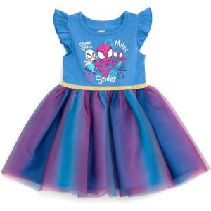 imageMarvel SpiderMan Girls Tulle Tutu Dress Toddler to Big Kid Sizes 2T  1012Blue