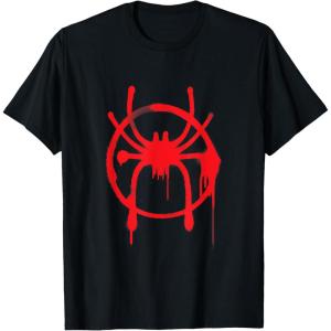 imageMarvel SpiderMan Into the SpiderVerse Red Icon TShirtBlack