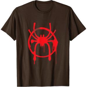 imageMarvel SpiderMan Into the SpiderVerse Red Icon TShirtBrown