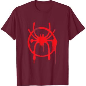 imageMarvel SpiderMan Into the SpiderVerse Red Icon TShirtBurgundy