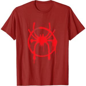 imageMarvel SpiderMan Into the SpiderVerse Red Icon TShirtCranberry Red
