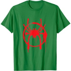 imageMarvel SpiderMan Into the SpiderVerse Red Icon TShirtKelly Green