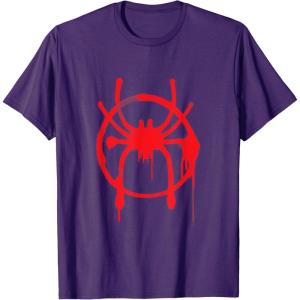 imageMarvel SpiderMan Into the SpiderVerse Red Icon TShirtPurple