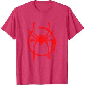 imageMarvel SpiderMan Into the SpiderVerse Red Icon TShirtRed Heather