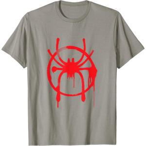 imageMarvel SpiderMan Into the SpiderVerse Red Icon TShirtSlate Grey