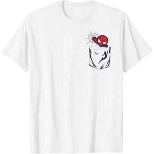 imageMarvel SpiderMan Left Chest Pocket TShirtWhite