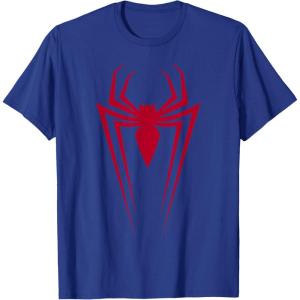 imageMarvel SpiderMan Red Spider Vintage Comic Icon TShirtRoyal Blue