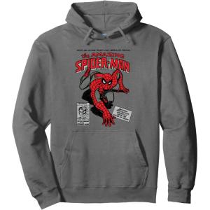 imageMarvel SpiderMan Retro Comic Pullover HoodieAsphalt Grey