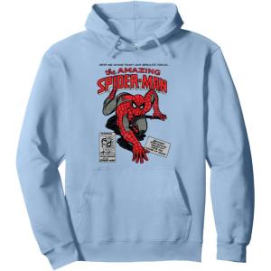 imageMarvel SpiderMan Retro Comic Pullover HoodieDusty Blue