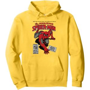 imageMarvel SpiderMan Retro Comic Pullover HoodieLemon Yellow
