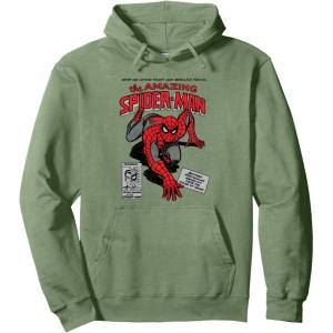 imageMarvel SpiderMan Retro Comic Pullover HoodieSage Green