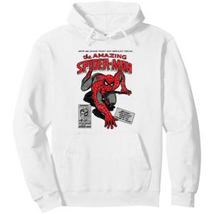 imageMarvel SpiderMan Retro Comic Pullover HoodieWhite