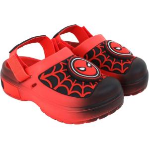 imageMarvel Spiderman Boys Slip On Clogs Kids Sandals Shoes Sizes 513Blackred
