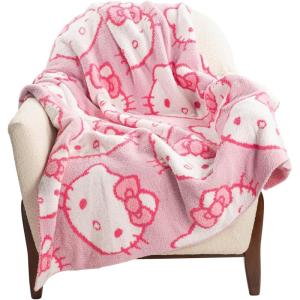 imageMarvel Spidey ampamp His Amazing Friends Ghost Spider Feather Knit Fluffy Throw Blanket  Gwen Stacy Fuzzy Blanket Measures 50 x 60 inch Super Soft Lightweight BeddingPink  Hello Kitty 02