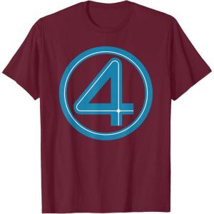 imageMarvel Studios The Fantastic Four First Steps Costume Icon TShirtBurgundy