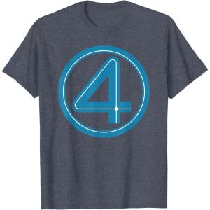 imageMarvel Studios The Fantastic Four First Steps Costume Icon TShirtHeather Blue