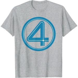 imageMarvel Studios The Fantastic Four First Steps Costume Icon TShirtHeather Grey