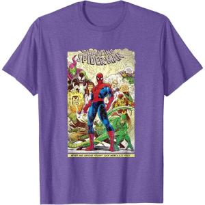 imageMarvel The Amazing SpiderMan Comic TShirt TShirtPurple Heather
