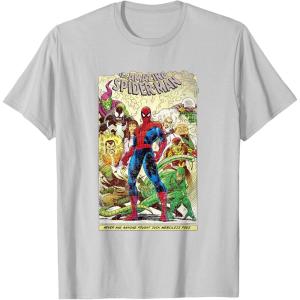 imageMarvel The Amazing SpiderMan Comic TShirt TShirtSilver Grey