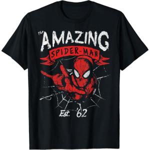 imageMarvel The Amazing SpiderMan Grunge Graphic TShirt TShirtBlack