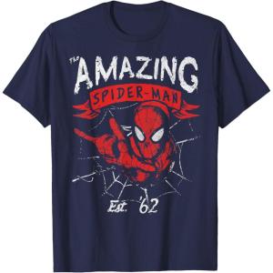 imageMarvel The Amazing SpiderMan Grunge Graphic TShirt TShirtNavy Blue