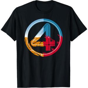 imageMarvel The Fantastic Four First Steps SuperPowered 4 Logo TShirtBlack