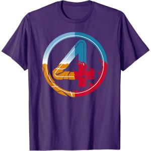 imageMarvel The Fantastic Four First Steps SuperPowered 4 Logo TShirtPurple