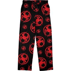 imageMiles Morales SpiderMan Across the SpiderVerse Logo AOP Mens Black Sleep Pajama Pants