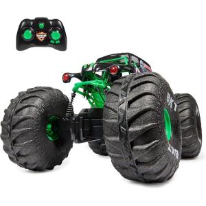 imageMonster Jam Marvel Mega SpiderMan RC Monster Truck AllTerrain Over 2 Feet Long 16 Scale Super Hero Kids Toys for Boys and Girls Ages 4 and UpMega Grave Digger V2