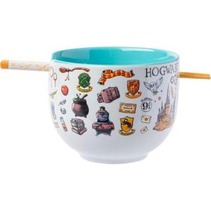 imageSilver Buffalo Marvel SpiderMan Japanese Manga Comic Panels Ceramic Ramen Noodle Rice Bowl with Chopsticks Microwave Safe 20 OuncesHarry Potter Hogwarts Icons