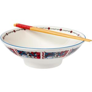 imageSilver Buffalo Marvel SpiderMan Japanese Manga Comic Panels Ceramic Ramen Noodle Rice Bowl with Chopsticks Microwave Safe 20 OuncesSpiderMan Japanese Manga Comic Panels Big