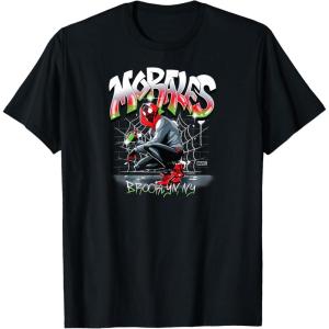 imageSpiderMan  Miles Morales Spray Paint TShirtBlack
