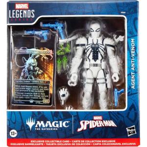imageSpiderMan Marvel Legends Series Magic The Gathering Agent AntiVenom 6Inch Action Figure Toy ampamp Exclusive Foil Collectible Card Game Trading Card