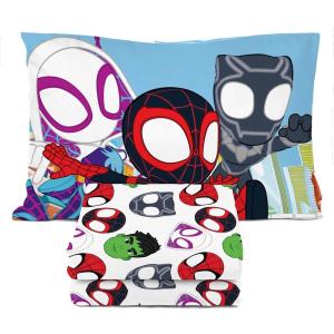 imageSunny Side Up Kids Sheet Set Includes Sheets and Pillow Cover  100 Microfiber Bedding and Room Decor Blue  Spiderman 3 Piece TwinMulti  Spidey  Friends