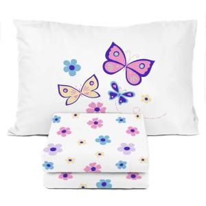 imageSunny Side Up Kids Sheet Set Includes Sheets and Pillow Cover  100 Microfiber Bedding and Room Decor Blue  Spiderman 3 Piece TwinWhite  Flutter