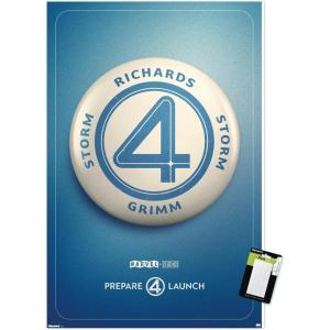 imageTrends International Marvel Fantastic Four First Steps  Button One Sheet Wall Poster 34L x 224W Premium Unframed VersionPremium Poster  Mount Bundle