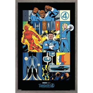 imageTrends International Marvel Fantastic Four First Steps 2025  Comic Panel Wall Poster 224L x 147W Premium Unframed VersionBarnwood Framed Version