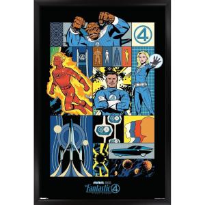 imageTrends International Marvel Fantastic Four First Steps 2025  Comic Panel Wall Poster 224L x 147W Premium Unframed VersionBlack Framed Version