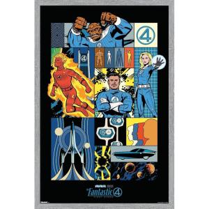 imageTrends International Marvel Fantastic Four First Steps 2025  Comic Panel Wall Poster 224L x 147W Premium Unframed VersionGray Framed Version