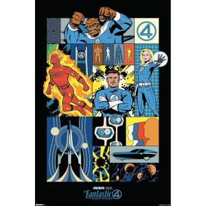 imageTrends International Marvel Fantastic Four First Steps 2025  Comic Panel Wall Poster 224L x 147W Premium Unframed VersionPremium Unframed Version