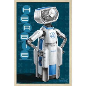 imageTrends International Marvel Fantastic Four First Steps 2025  HERBIE Wall Poster 224L x 147W Barnwood Framed VersionBlonde Framed Version