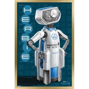 imageTrends International Marvel Fantastic Four First Steps 2025  HERBIE Wall Poster 224L x 147W Barnwood Framed VersionGold Framed Version